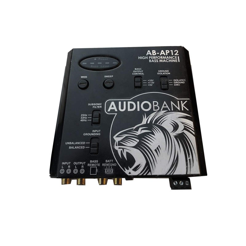 Audiobank High Performance Bass Machine AB-AP12 - Subwoofer Control Features, Equalization Circuit, Dash Mount Remote Control and Bass Indicator - Image 1